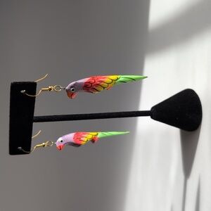 Colorful Parrot Bird Earrings